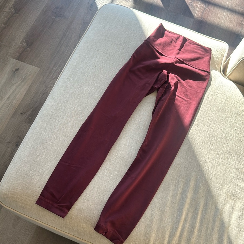 Burgundy/Maroon Lululemon leggings